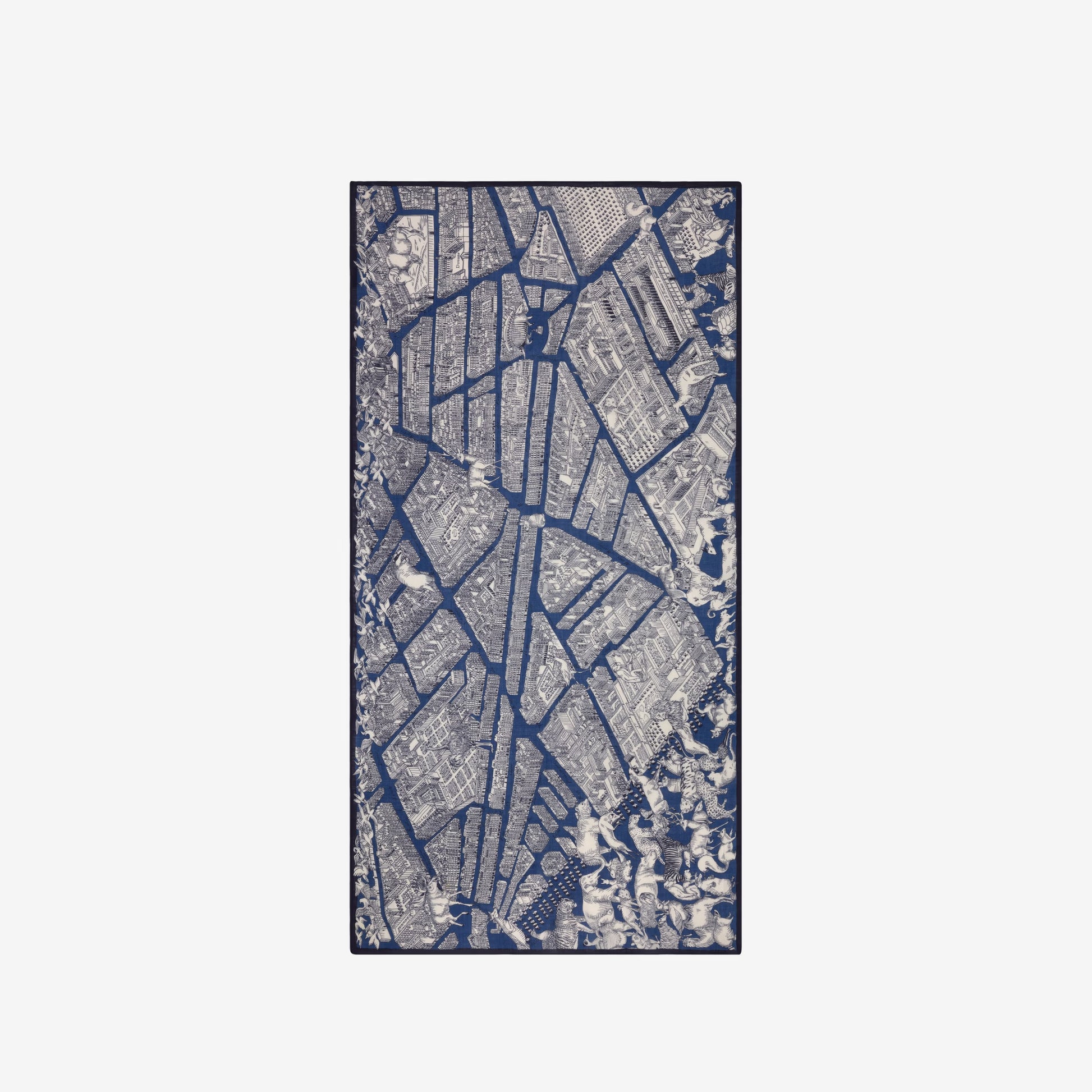 Inoui Editions 100 Turgot Dark Blue Scarf-Inoui Editions-Thistle Hill
