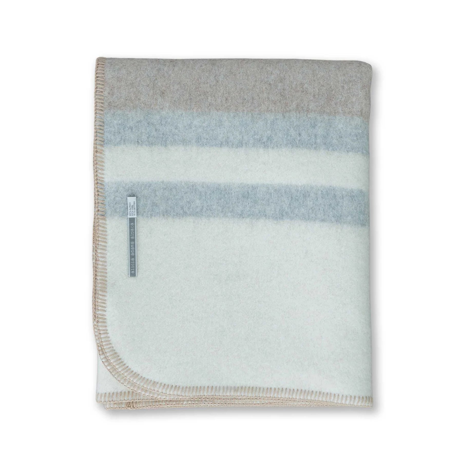 Alicia Adams Alpaca Field Blanket Beige, Ivory, & Light Grey-Alicia Adams Alpaca-Thistle Hill