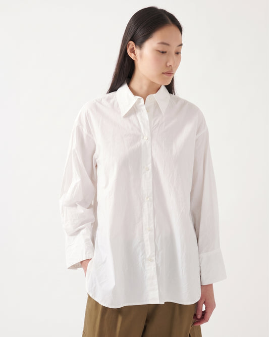 Sayaka Davis Crinkled Oversized Shirt White