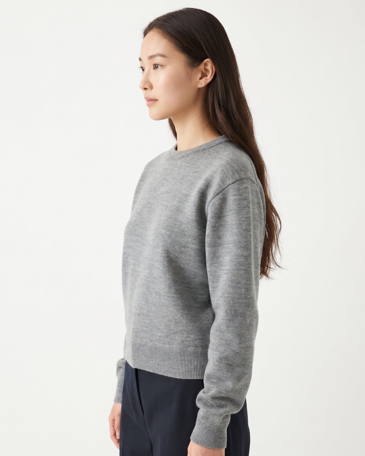 Sayaka Davis Boy-Fit Knit Sweatshirt Heather Grey-Sayaka Davis-Thistle Hill