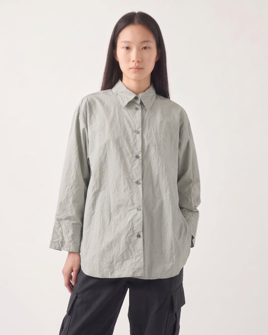 Sayaka Davis Crinkled Oversized Shirt Moon Grey