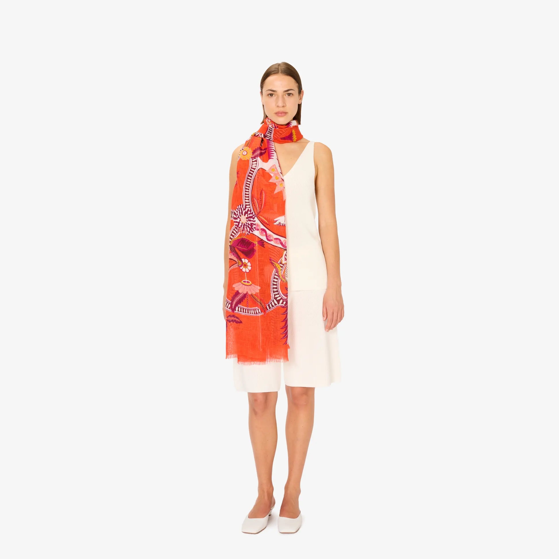 Inoui Editions Scarf 100 Diego Orange-Inoui Editions-Thistle Hill