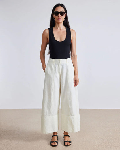 Apiece Apart Malou Wide Leg Pant Cream-Apiece Apart-Thistle Hill