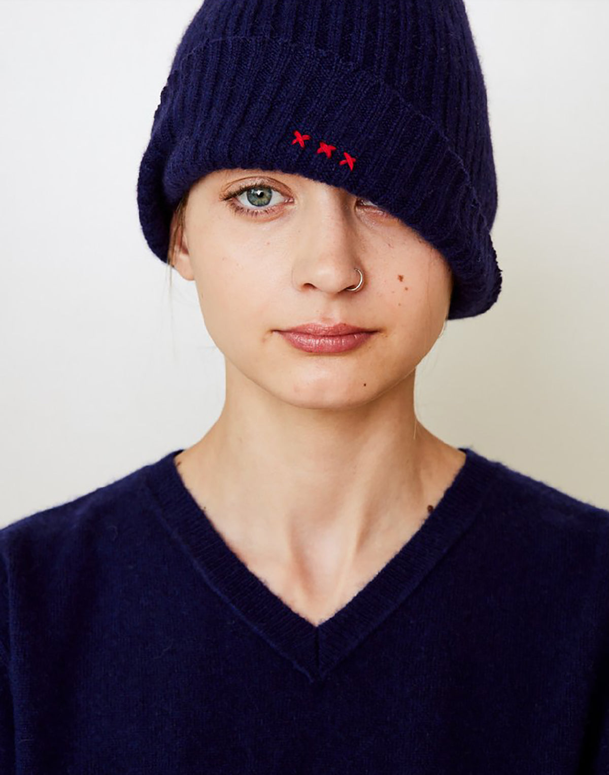 Brazeau Tricot Cashmere Knit Cap Sapphire-Brazeau Tricot-Thistle Hill