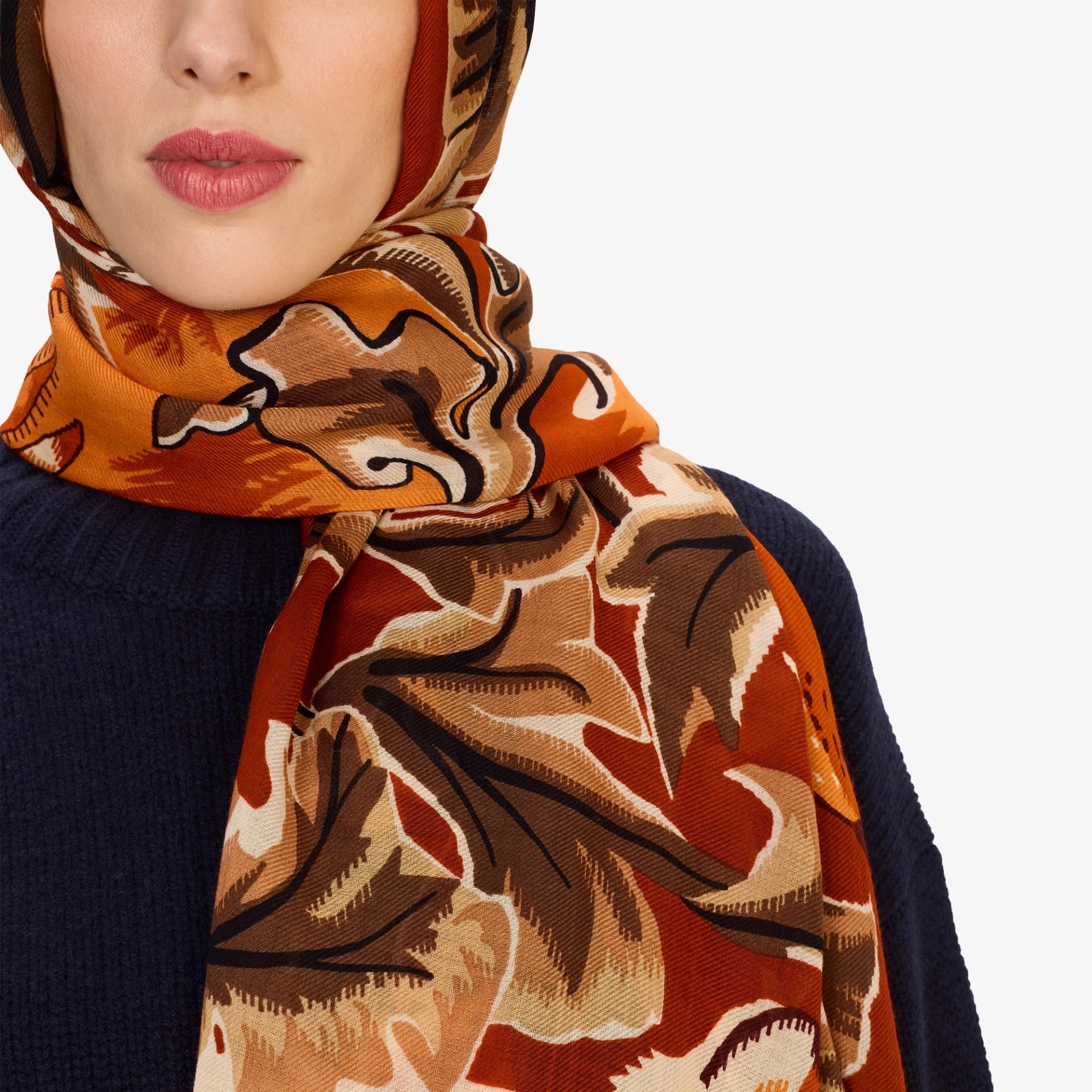 Inoui Editions Scarf 100 Leonard Orange-Inoui Editions-Thistle Hill