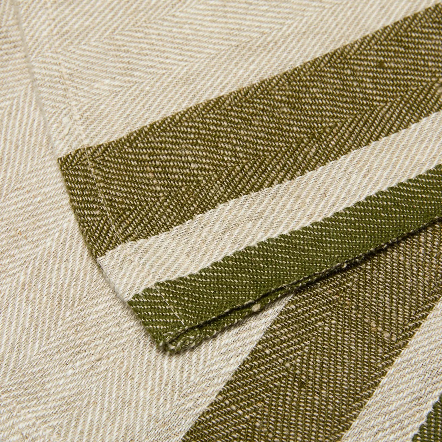 Gordes Natural & Olive Napkins Set of 4-Thistle Hill-Thistle Hill