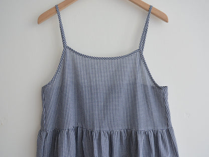 Makie Slip Dress Sally Navy Checks-Makie-Thistle Hill