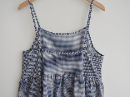 Makie Slip Dress Sally Navy Checks-Makie-Thistle Hill