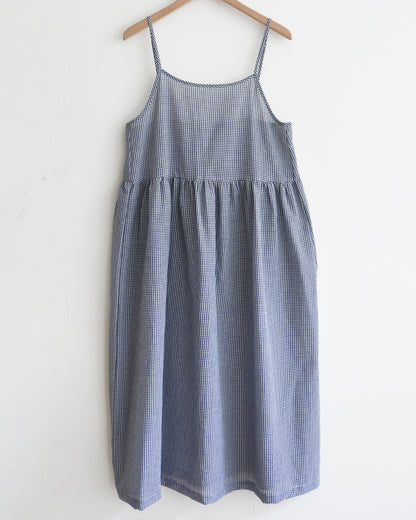 Makie Slip Dress Sally Navy Checks-Makie-Thistle Hill