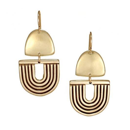 Carolyn Keys Arco Brass Earrings