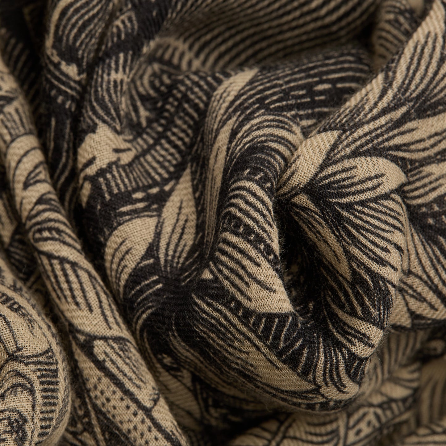 Inoui Editions Scarf 100 Wool Silk Piranesi Black-Inoui Editions-Thistle Hill