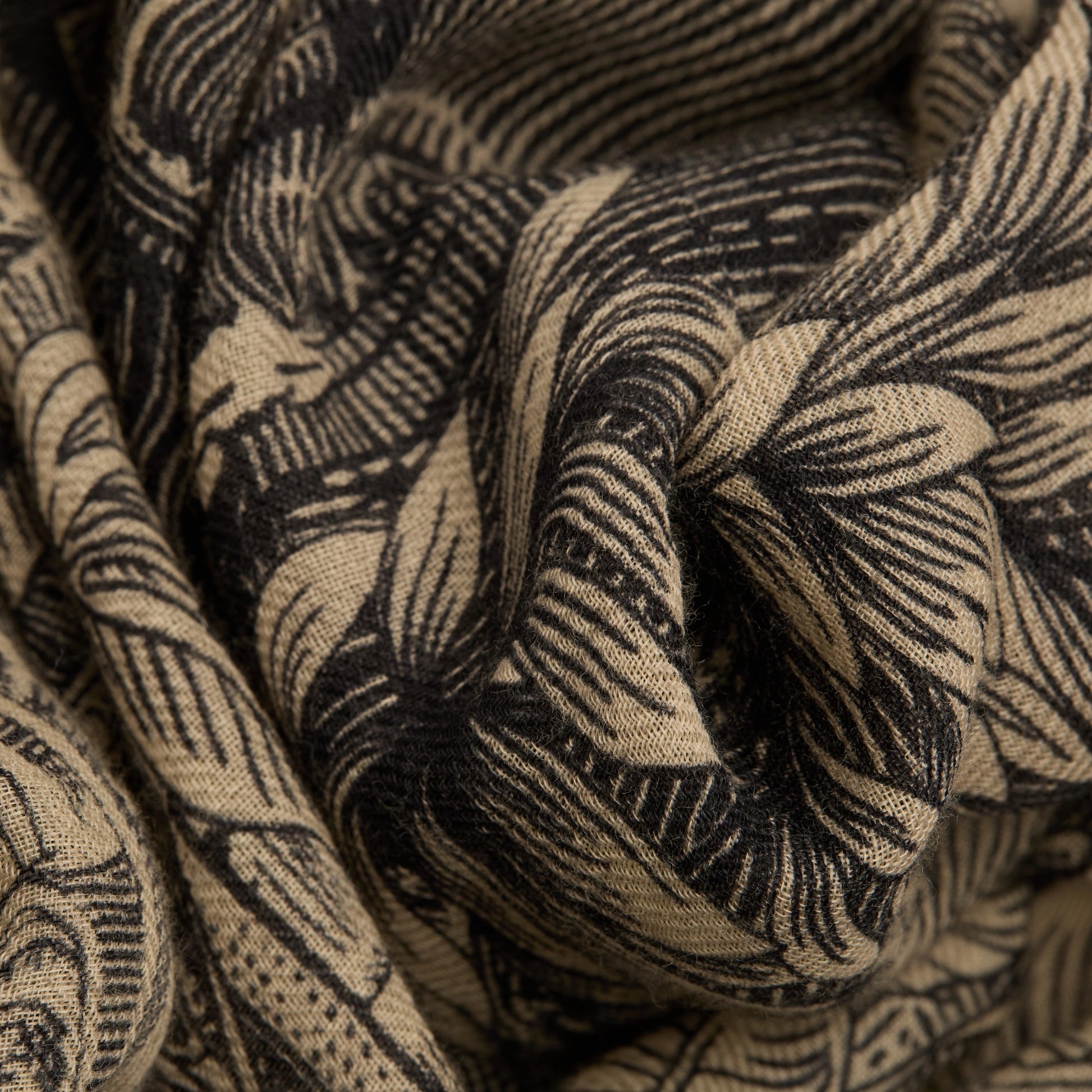 Inoui Editions Scarf 100 Wool Silk Piranesi Black-Inoui Editions-Thistle Hill