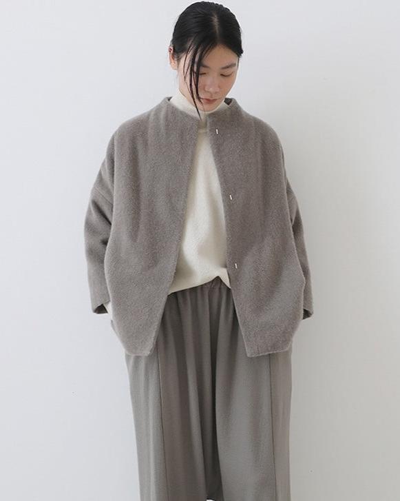 Evam Eva Cashmere Short Coat Mocha Thistle Hill