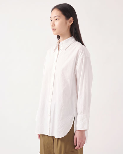 Sayaka Davis Crinkled Oversized Shirt White
