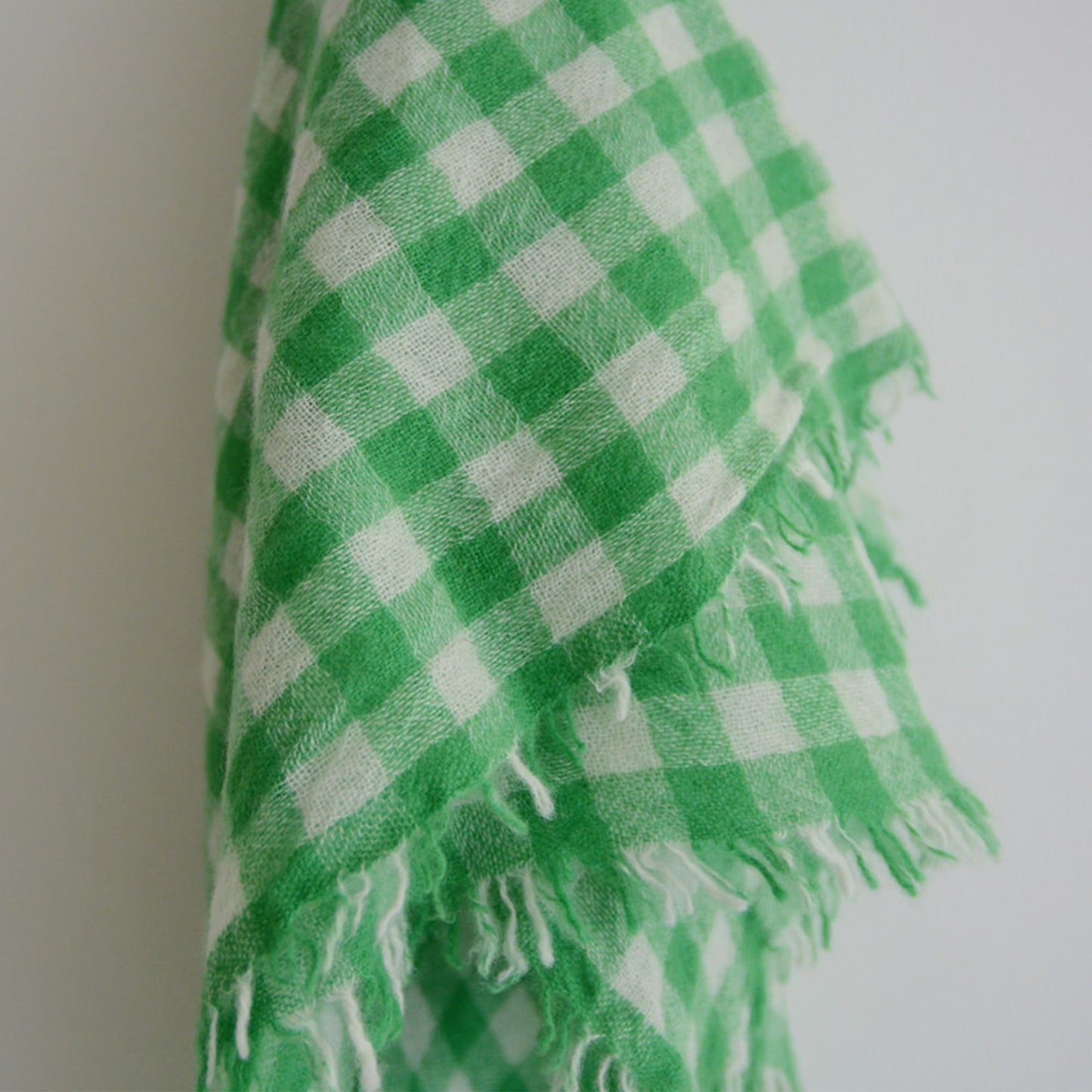 Makie Cashmere Scarf Check Green-Makie-Thistle Hill