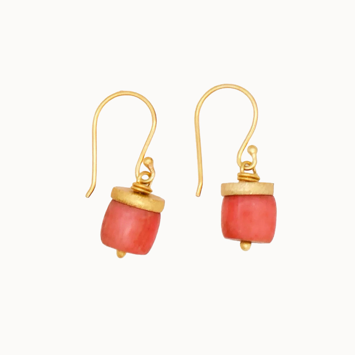 River Song Antique Pink Coral Lantern Earrings-River Song-Thistle Hill