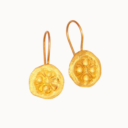 River Song Flower Coin Talisman Earrings-River Song-Thistle Hill