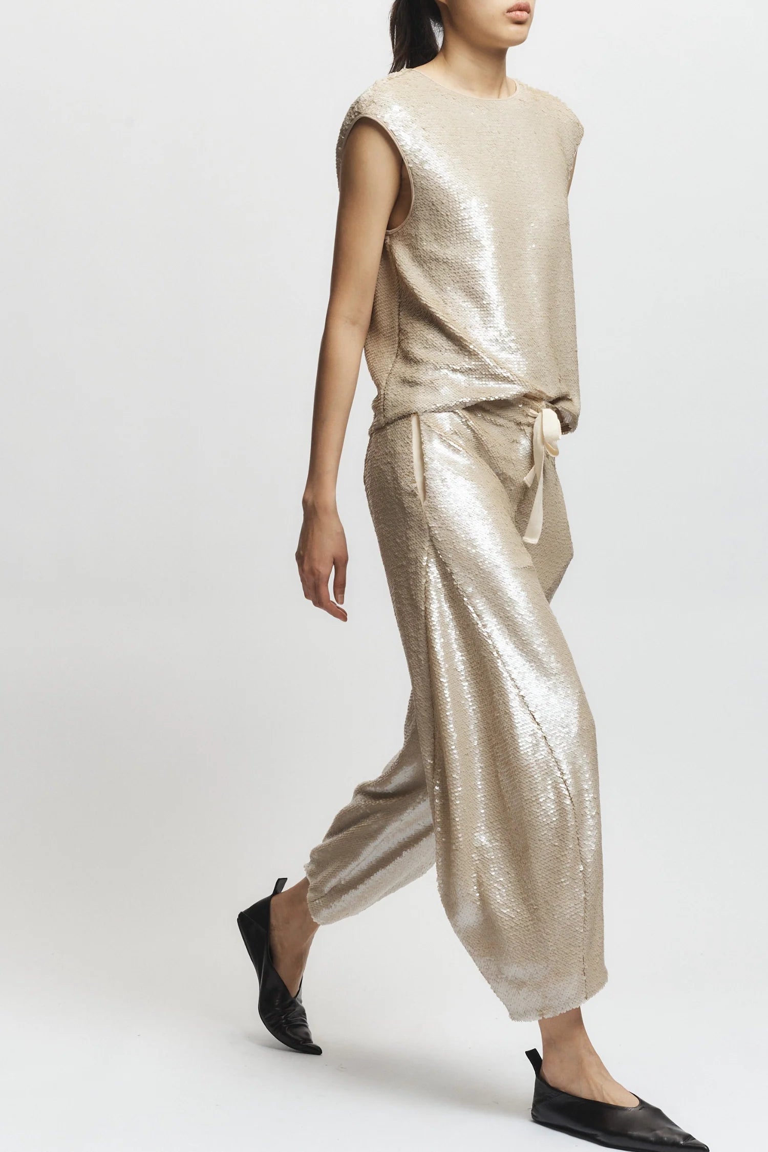 Saint Art Bowen Sequin Tank Pearl-Saint Art-Thistle Hill