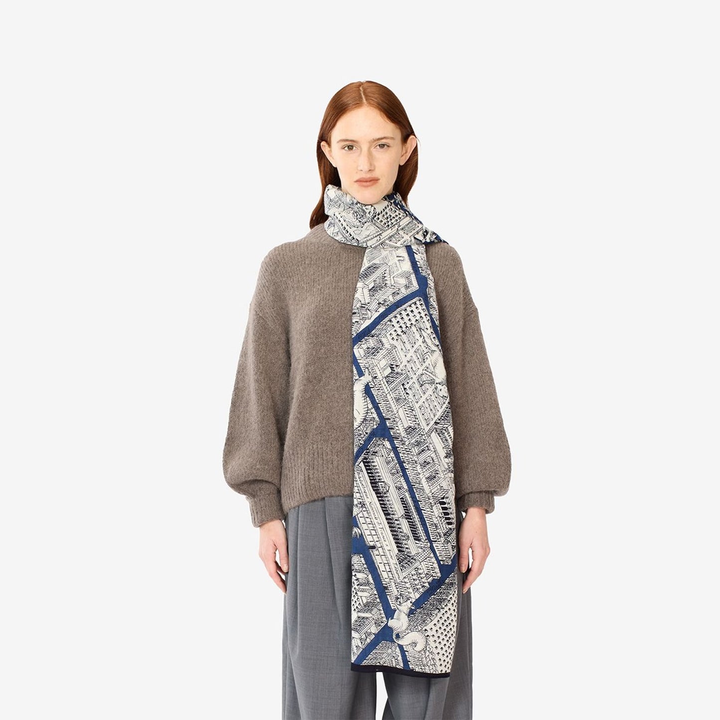 Inoui Editions 100 Turgot Dark Blue Scarf-Inoui Editions-Thistle Hill