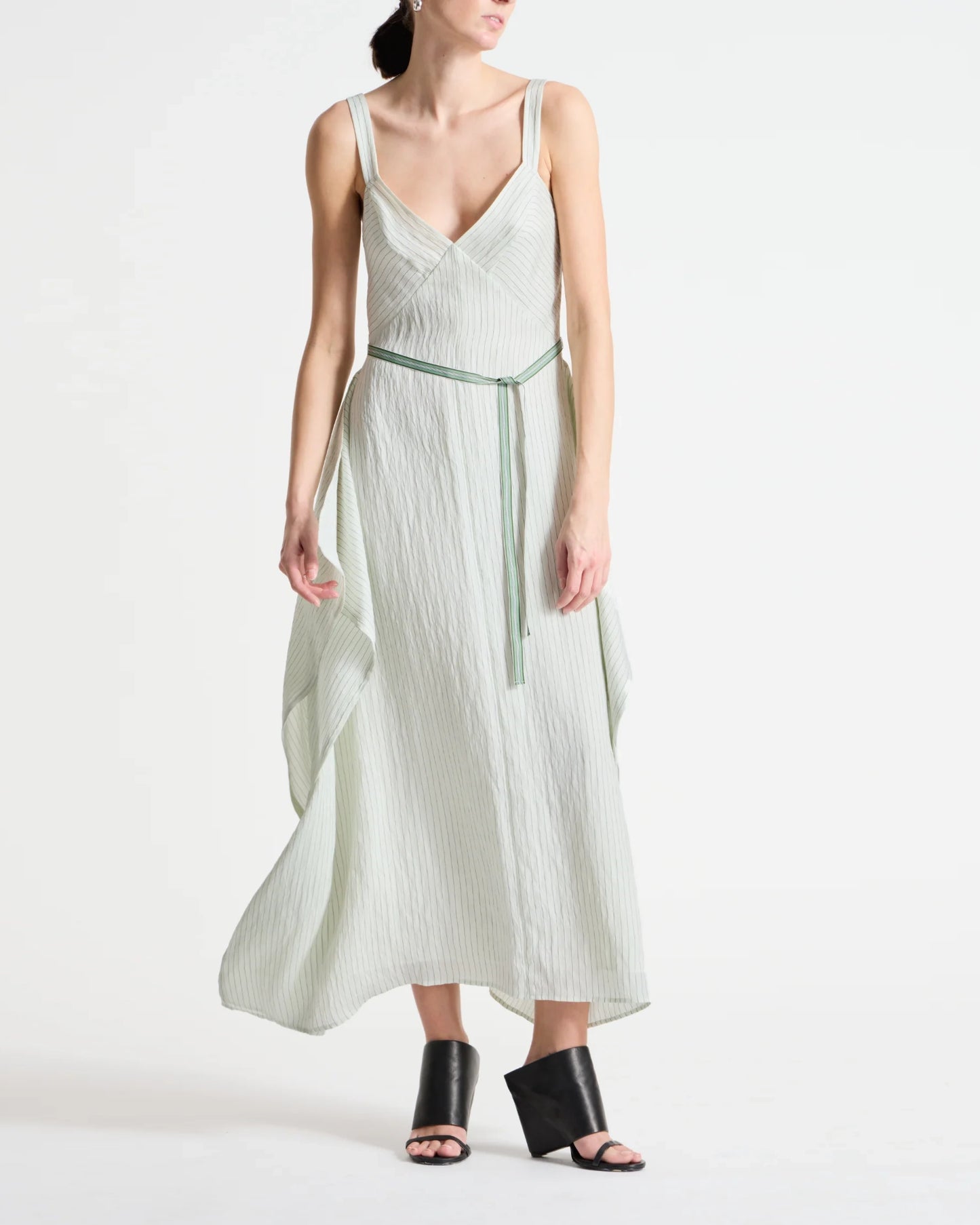 Saint Art Marin Pinstripe Dress Mint-Saint Art-Thistle Hill
