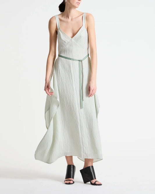 Saint Art Marin Pinstripe Dress Mint