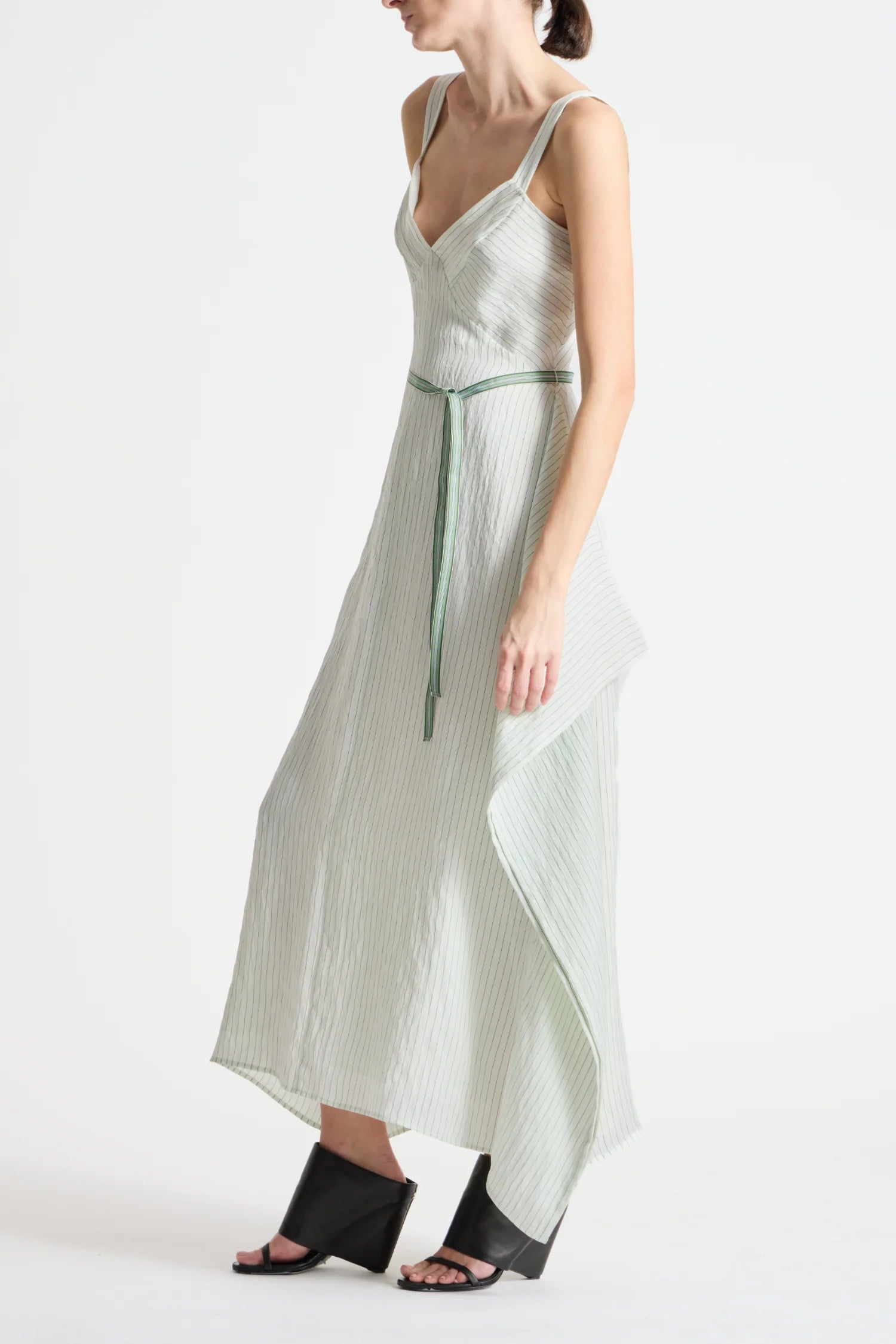 Saint Art Marin Pinstripe Dress Mint-Saint Art-Thistle Hill