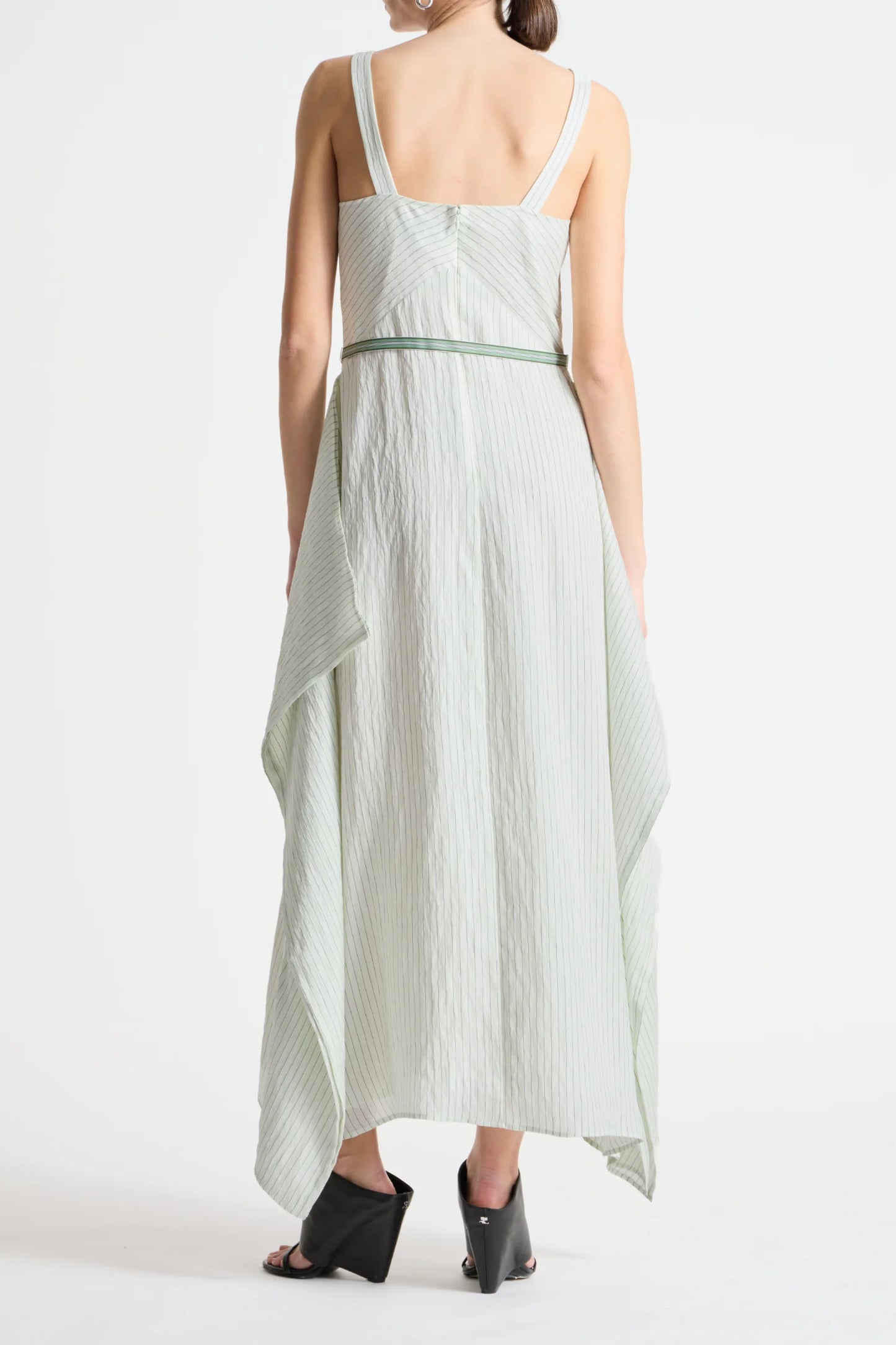 Saint Art Marin Pinstripe Dress Mint-Saint Art-Thistle Hill