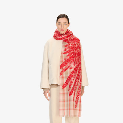 Inoui Editions Scarf 70 Dimensional Hedwige Coral-Inoui Editions-Thistle Hill