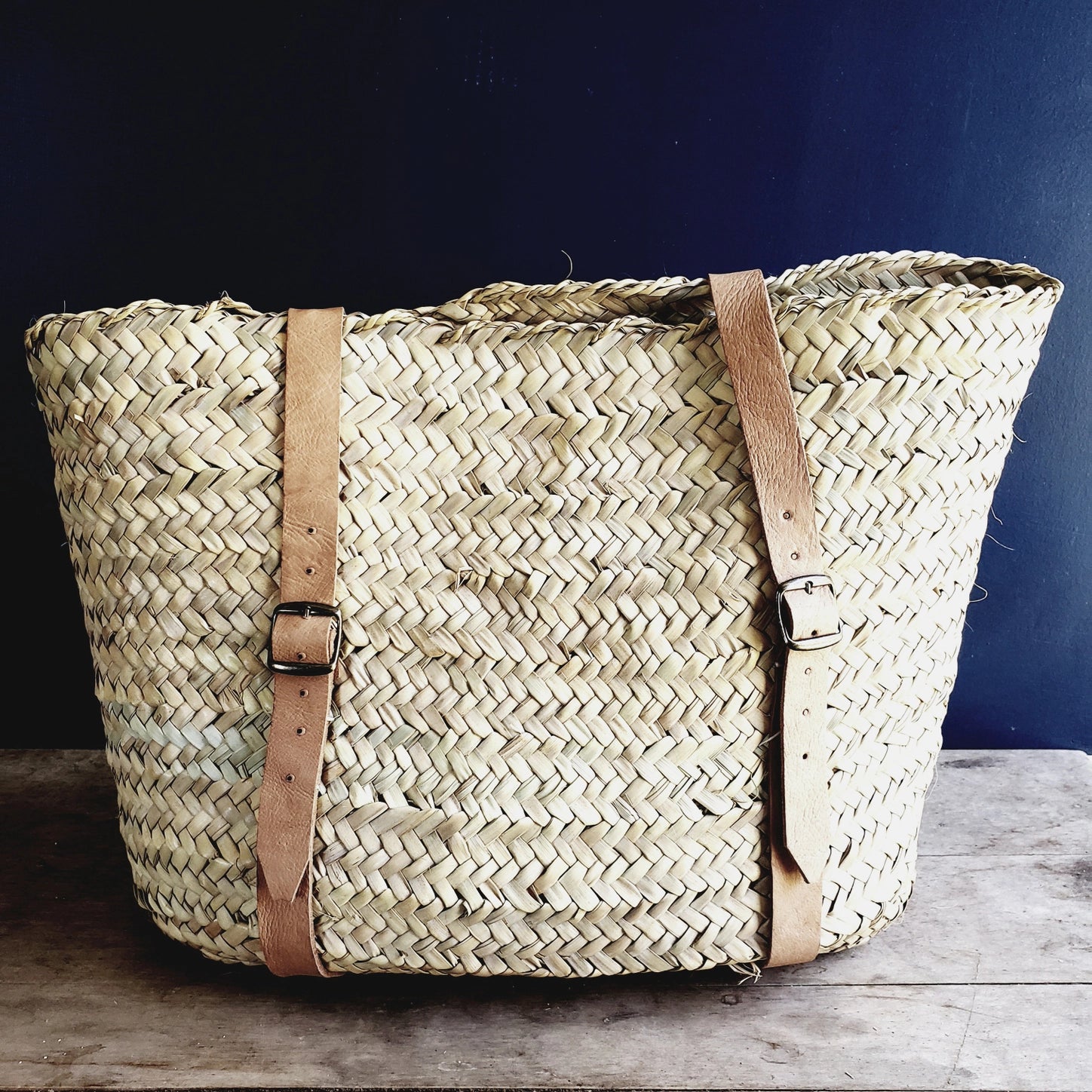 Palm Leaf Backpack Basket-Thistle Hill-Thistle Hill