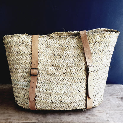 Palm Leaf Backpack Basket-Thistle Hill-Thistle Hill