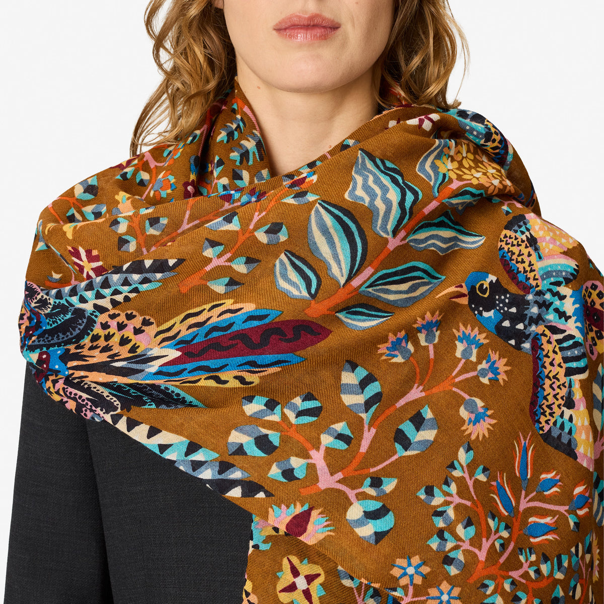 Inoui Editions 100 Rene Perrot Brown Scarf-Inoui Editions-Thistle Hill