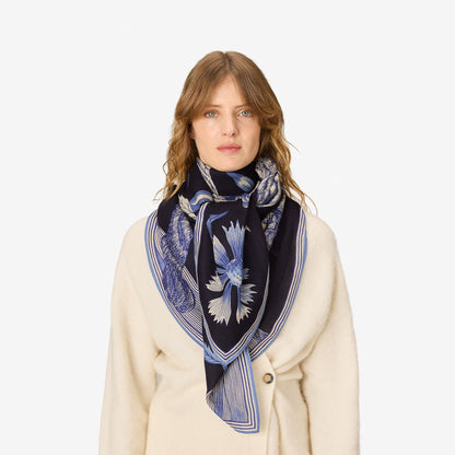 Inoui Editions Square 130 Gustav Blue Scarf-Inoui Editions-Thistle Hill