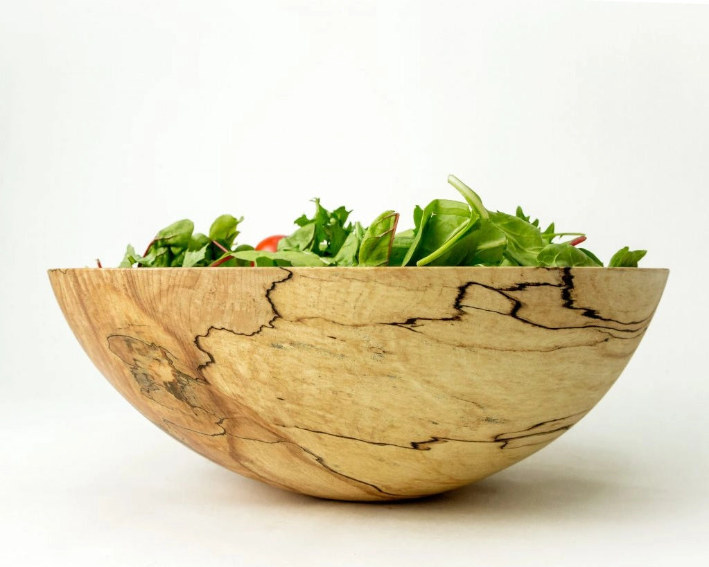 Spencer Peterman 18" Spalted Ambrosia Maple Round Bowl-Spencer Peterman-Thistle Hill
