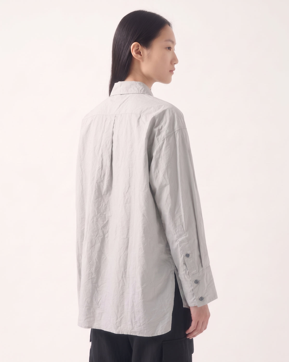 Sayaka Davis Crinkled Oversized Shirt Moon Grey