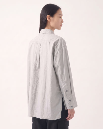Sayaka Davis Crinkled Oversized Shirt Moon Grey