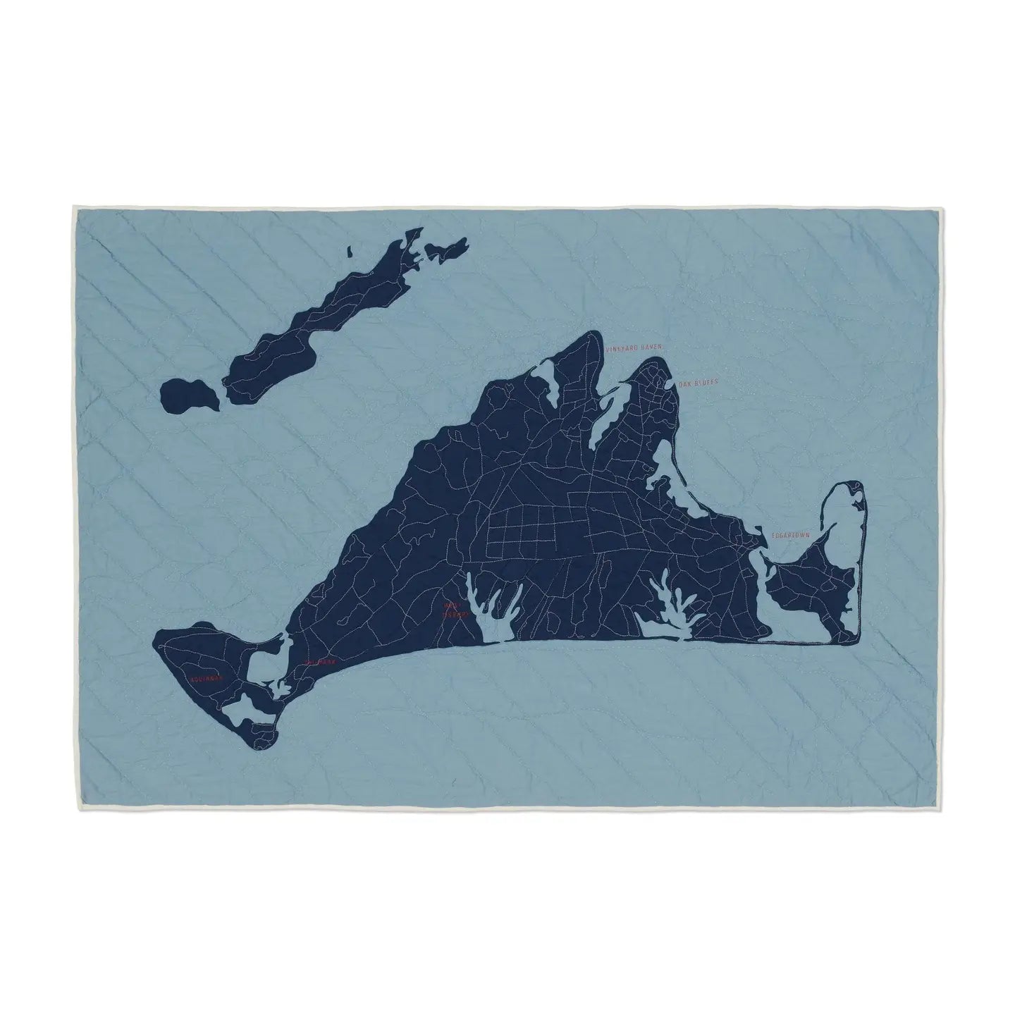 Martha’s Vineyard Quilt Steel Blue & Navy-Haptic Lab-Thistle Hill