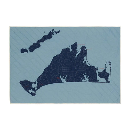 Martha’s Vineyard Quilt Steel Blue & Navy-Haptic Lab-Thistle Hill