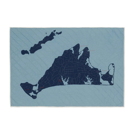 Martha’s Vineyard Quilt Steel Blue & Navy-Haptic Lab-Thistle Hill
