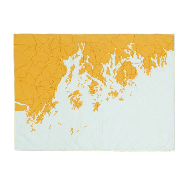 Penobscot Bay Quilt Pale Blue & Gold-Haptic Lab-Thistle Hill