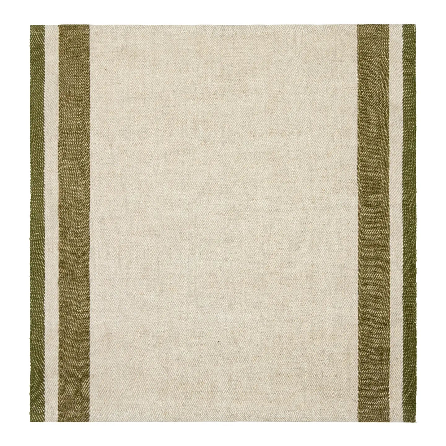 Gordes Natural & Olive Napkins Set of 4-Thistle Hill-Thistle Hill