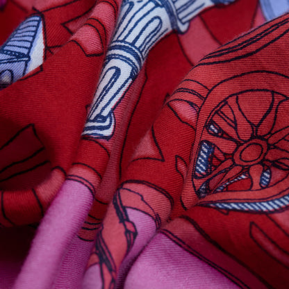 Inoui Editions Scarf 100 Rome Red-Inoui Editions-Thistle Hill