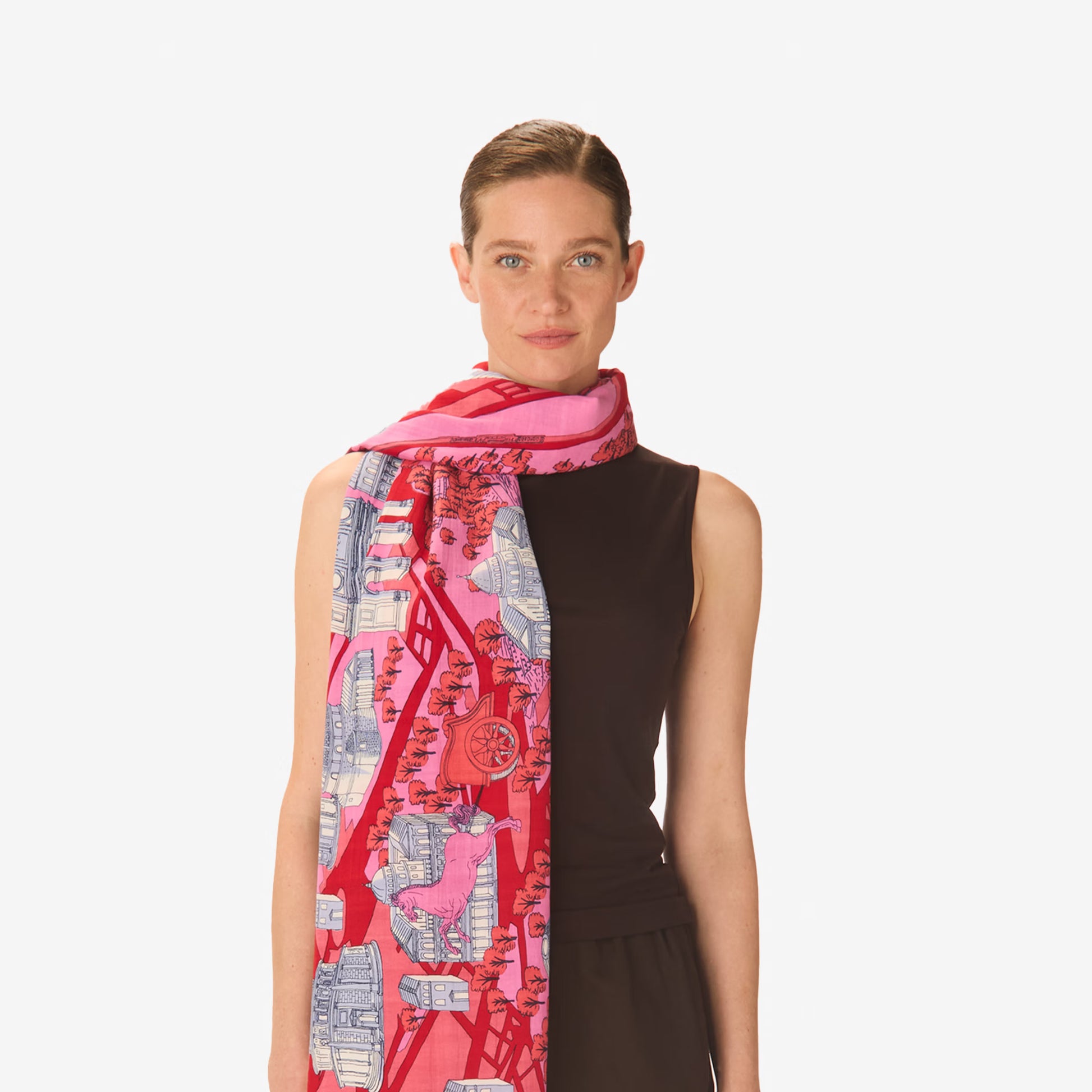 Inoui Editions Scarf 100 Rome Red-Inoui Editions-Thistle Hill