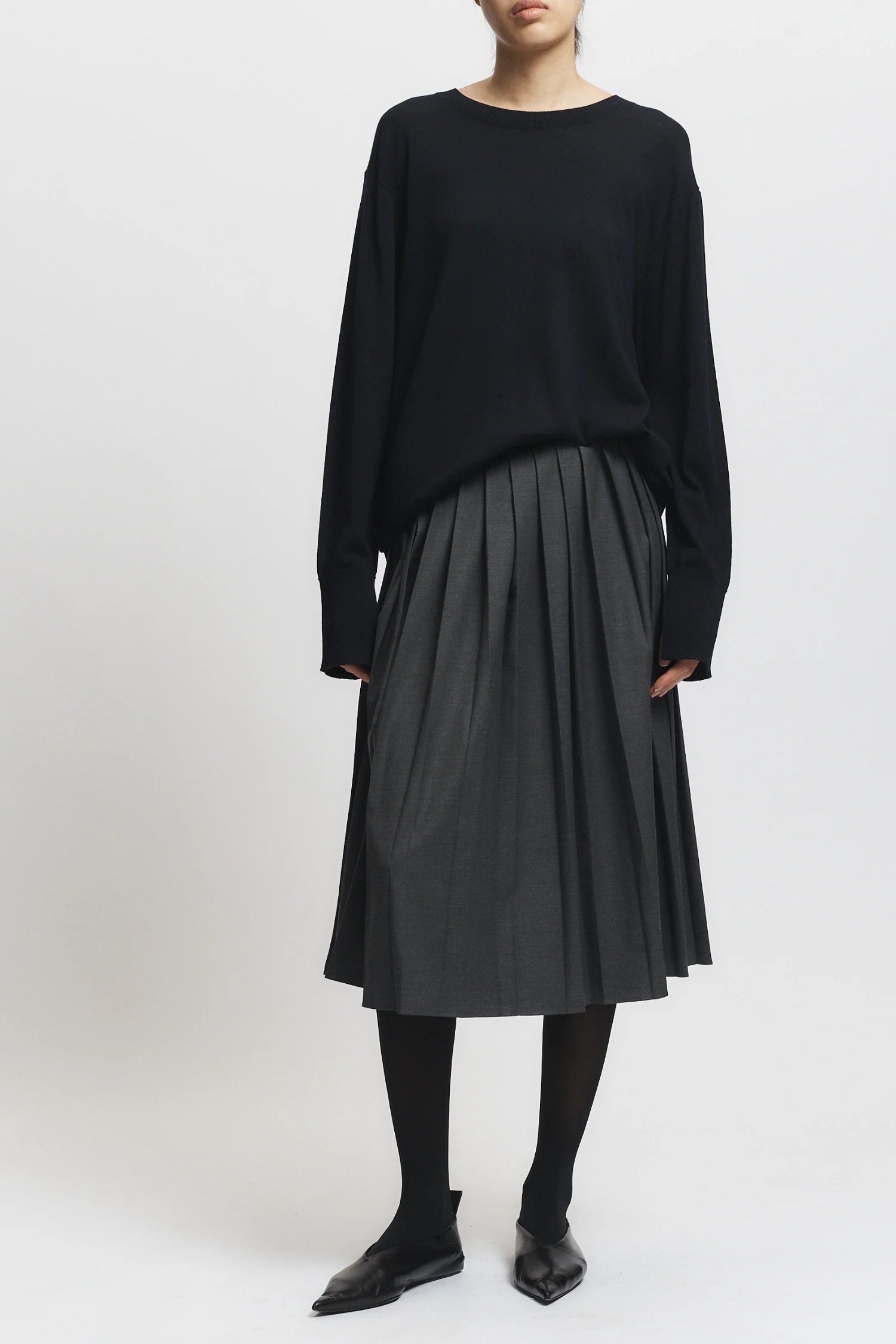 Saint Art Fabian Plated Skirt Dark Grey-Saint Art-Thistle Hill