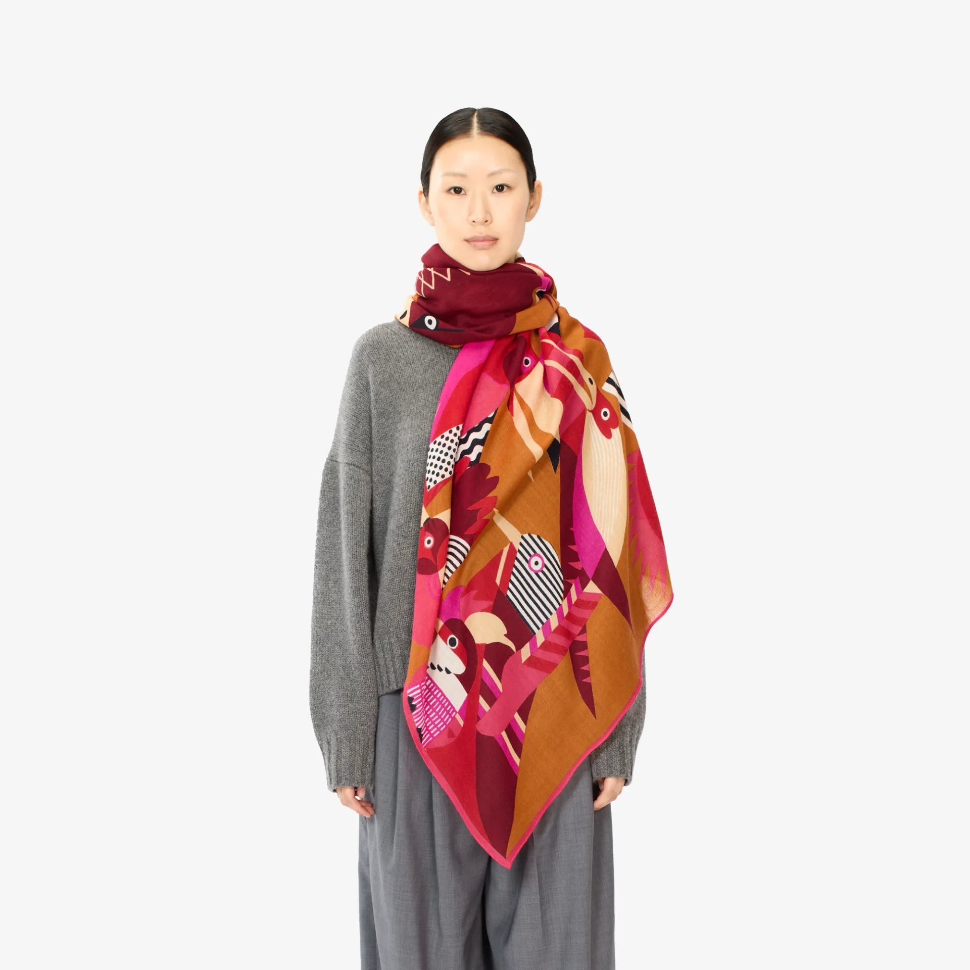 Inoui Editions Scarf 100 Tribu Fuchsia-Inoui Editions-Thistle Hill