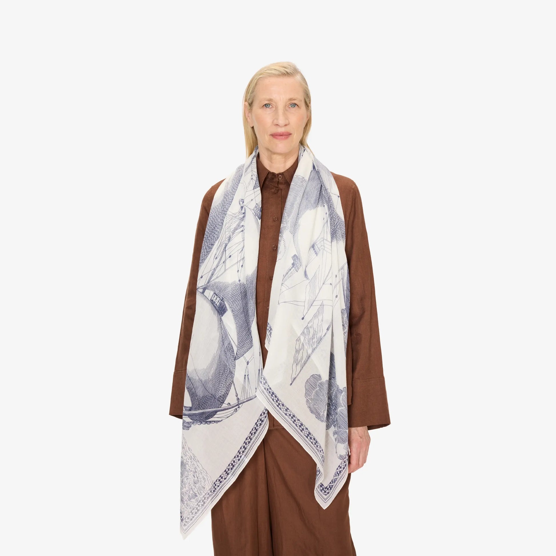 Inoui Editions Scarf 100 Des Rives et Des Reves White-Inoui Editions-Thistle Hill