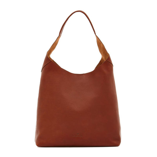Il Bisonte Le Laudi Shoulder Bag in Vintage Leather Dark Brown Seppia