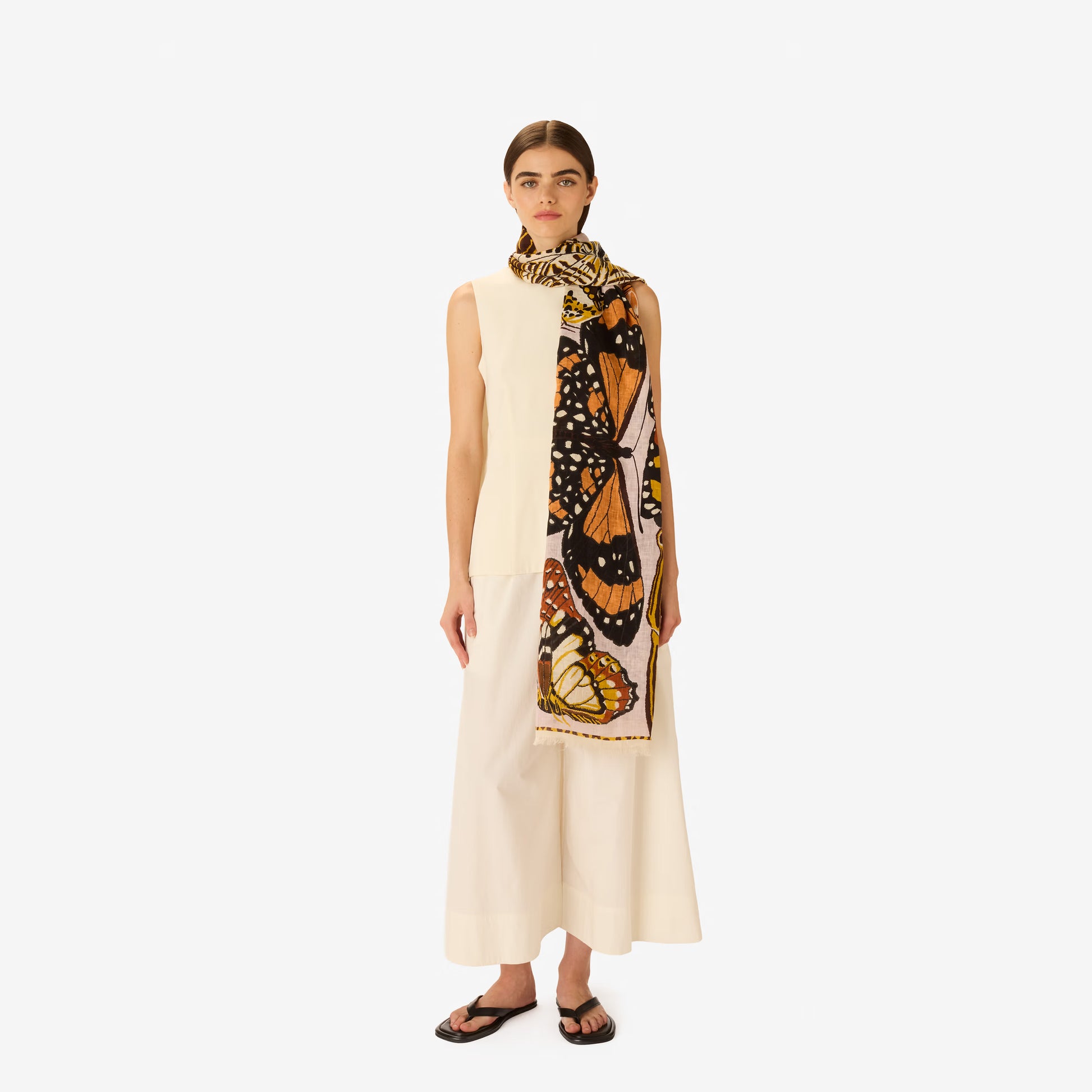 Inoui Editions Scarf 100 Papillions Nude-Inoui Editions-Thistle Hill