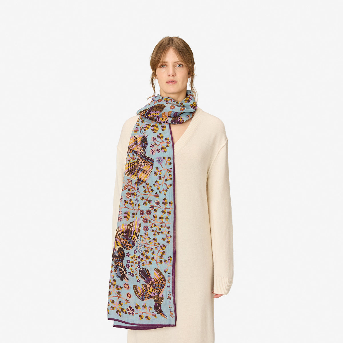 Inoui Editions Scarf 100 Rene Perrot Grey Scarf-Inoui Editions-Thistle Hill