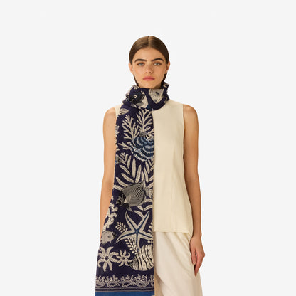 Inoui Editions Scarf 100 Neptune Navy-Inoui Editions-Thistle Hill