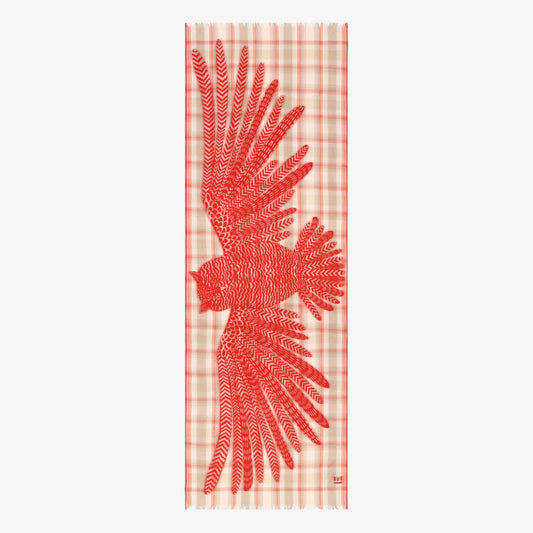 Inoui Editions Scarf 70 Dimensional Hedwige Coral-Inoui Editions-Thistle Hill